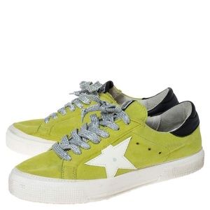 Lime Green Golden Goose May Sneakers